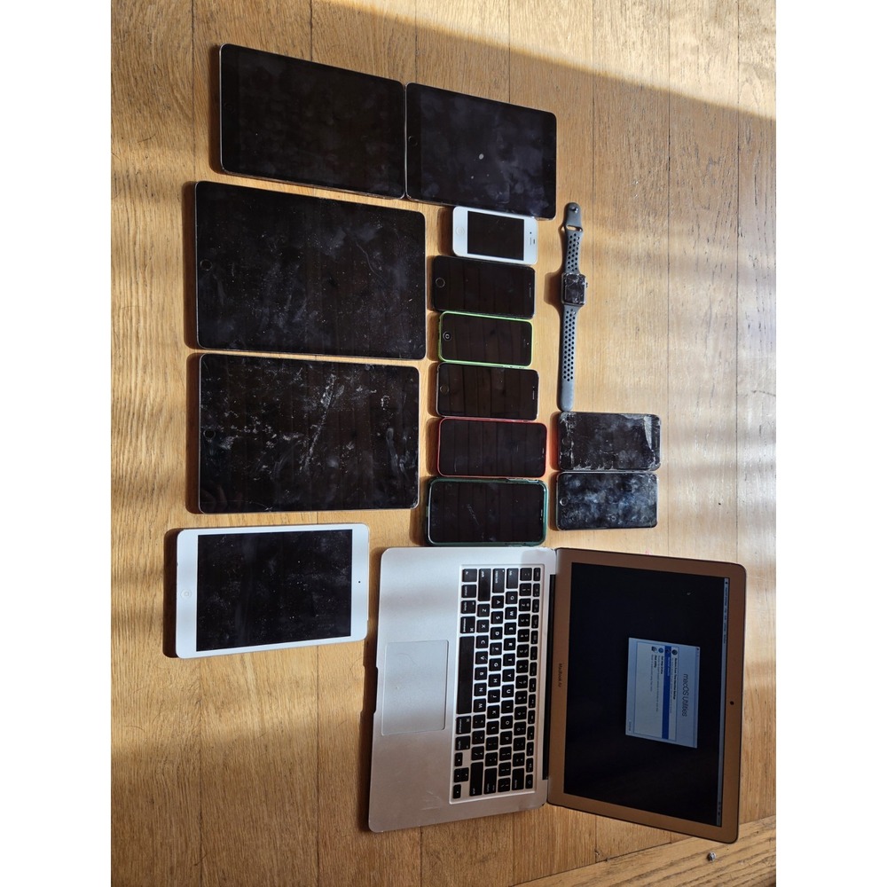 Apple Lot iphones ipads Macbook Air